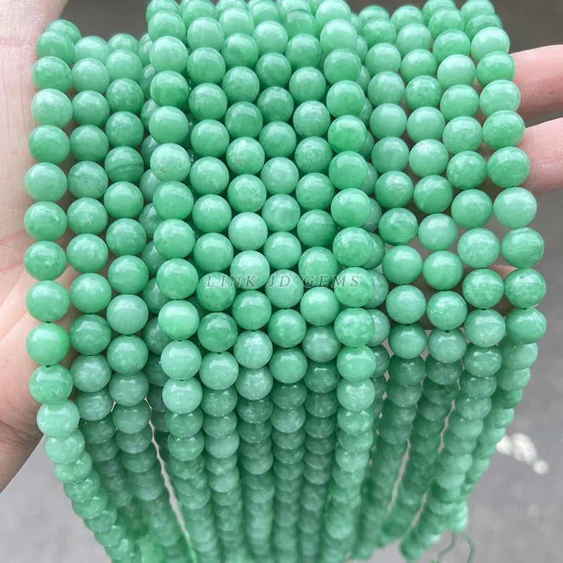 Synthetic African Green Jade Beads Round Loose Spacer Beads 8 10MM