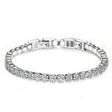 Tennis Bracelet Pave Clear Cubic Zircon Stainless Steel Bangle