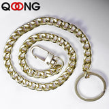 3 Colors Metal Keychain Anti-lost Long Chain for Men Women