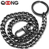 3 Colors Metal Keychain Anti-lost Long Chain for Men Women