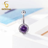 14G G23 Titanium Barbell Belly Earing Crystal Navel Rings