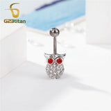 14G G23 Titanium Barbell Belly Earing Crystal Navel Rings