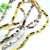 Titanium Plating Square Shape Hematite Beads 10strand/lot