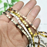Titanium Plating Square Shape Hematite Beads 10strand/lot