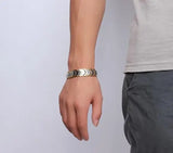 Titanium Steel Health Magnet Care Stone Bracelet Bangle