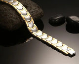 Titanium Steel Health Magnet Care Stone Bracelet Bangle