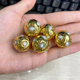 Round Spherical Loose Beads Natural Pearls Plated Bracelet Beads