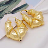 High Twisted Hoop Earrings For Women Copper Earrings Accessory