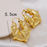 High Twisted Hoop Earrings For Women Copper Earrings Accessory