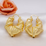 High Twisted Hoop Earrings For Women Copper Earrings Accessory