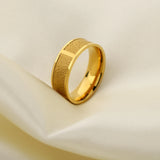 18K IP Plating Stainless Steel Waterproof Ring