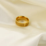 18K IP Plating Stainless Steel Waterproof Ring