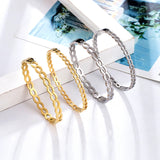 Unique Hollow Chain Stainless Steel Bracelet Ladies Bangle Jewelry