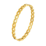 Unique Hollow Chain Stainless Steel Bracelet Ladies Bangle Jewelry