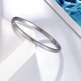 Unique Stainless Steel Geometric Bracelet Ladies Love Bangle Gift