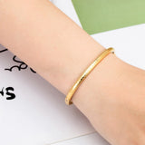 Unique Stainless Steel Geometric Bracelet Ladies Love Bangle Gift