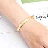 Unique Stainless Steel Geometric Bracelet Ladies Love Bangle Gift