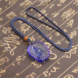 Natural Crystal Carved Buddha Lucky Pendant Necklace