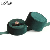 Velvet Jewelry Display Case Wedding Ring Earrings Pendant Organizer