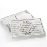 Velvet Jewelry Storage Tray Ring Bracelet Earring Holder Display Case