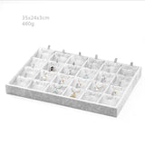 Velvet Jewelry Storage Tray Ring Bracelet Earring Holder Display Case