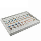 Velvet Jewelry Storage Tray Ring Bracelet Earring Holder Display Case