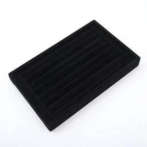 Velvet Jewelry Tray Ring Earring Storage Box Necklace Pendant Display