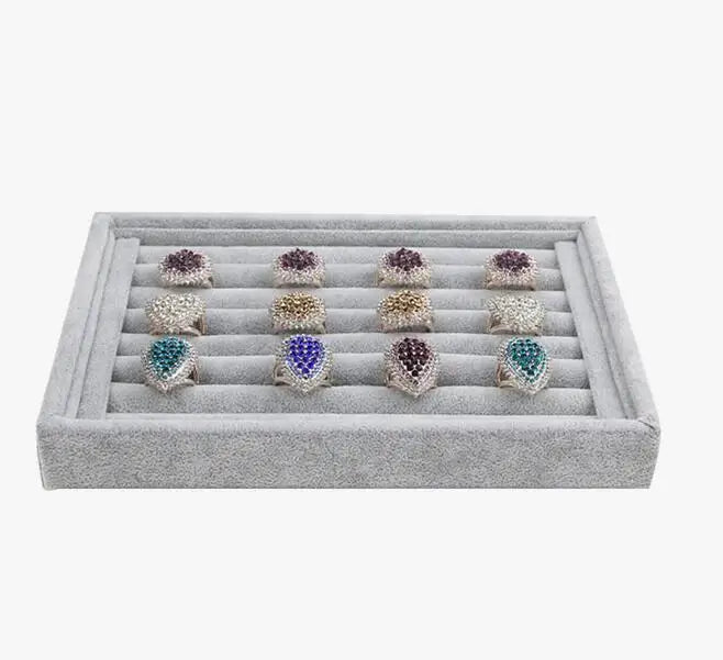Velvet Jewelry Tray for Rings Smart Storage - 3 Color Options