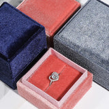 High Velvet Ring Packaging Box Jewelry Organizer Valentine Gift Wedding Ring