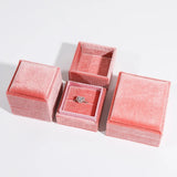 High Velvet Ring Packaging Box Jewelry Organizer Valentine Gift Wedding Ring