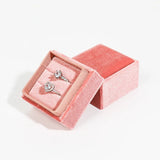 High Velvet Ring Packaging Box Jewelry Organizer Valentine Gift Wedding Ring