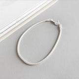 High Vintage 925 Silver Bracelet Snake Chain Charm Jewelry