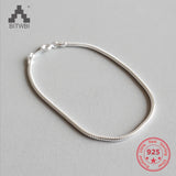 High Vintage 925 Silver Bracelet Snake Chain Charm Jewelry