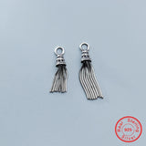 Vintage S925 Silver Snake Chain Dangle Charms DIY Pendant Necklace Bracelet