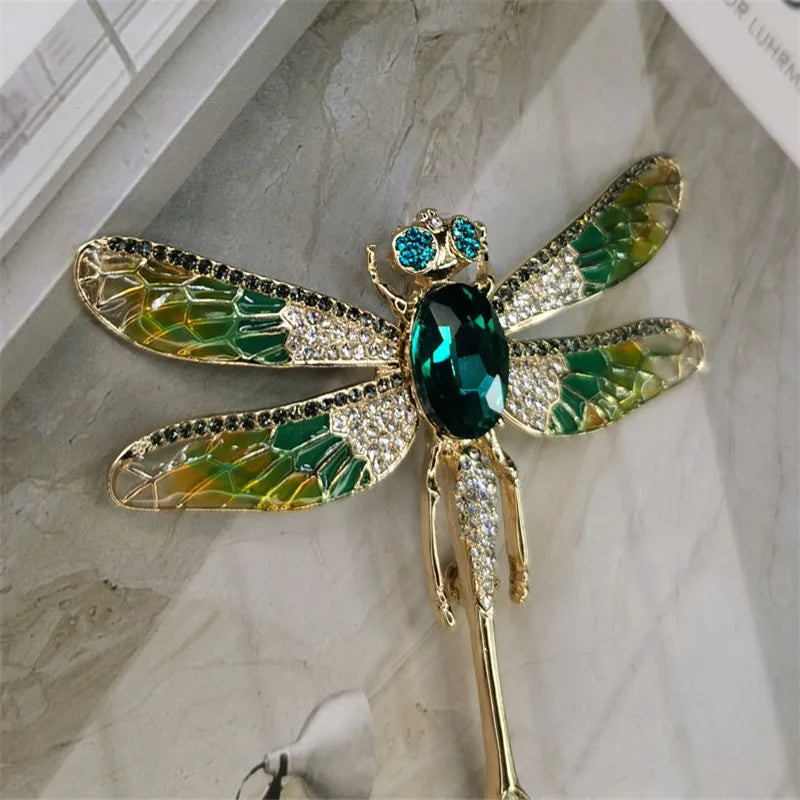 Vintage Dragonfly Brooch for Women Insect Coat Pin Animal Jewelry