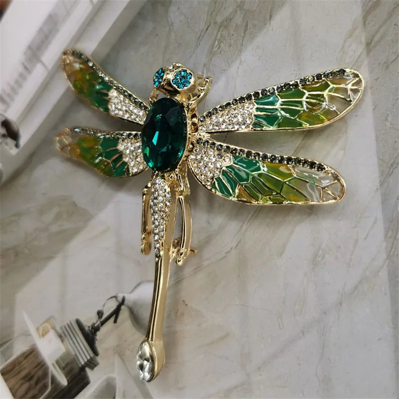 Vintage Dragonfly Brooch for Women Insect Coat Pin Animal Jewelry