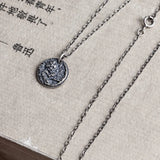 Vintage Skeleton Pendant 925 Sterling Silver Necklace