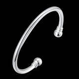 925 Silver Round Shape Open Bracelet Bangle for Women