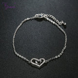 Austrian Crystal Heart Bracelets Women Gift