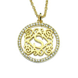 Alphabet CZ Pendant Necklace for Women