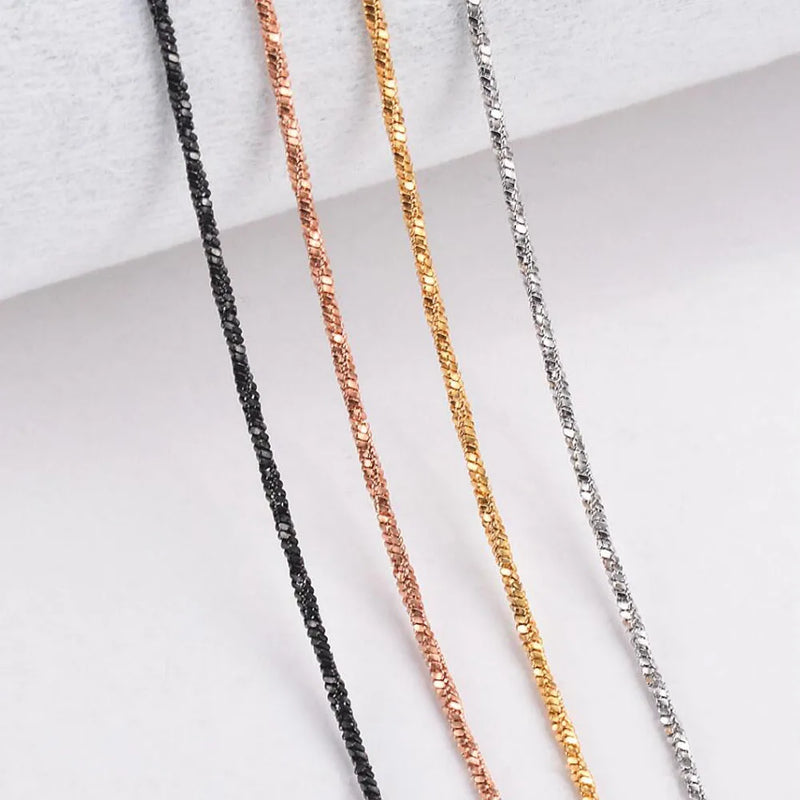 Stainless Steel Necklace Snake Chain Men Women Choker Jewelry