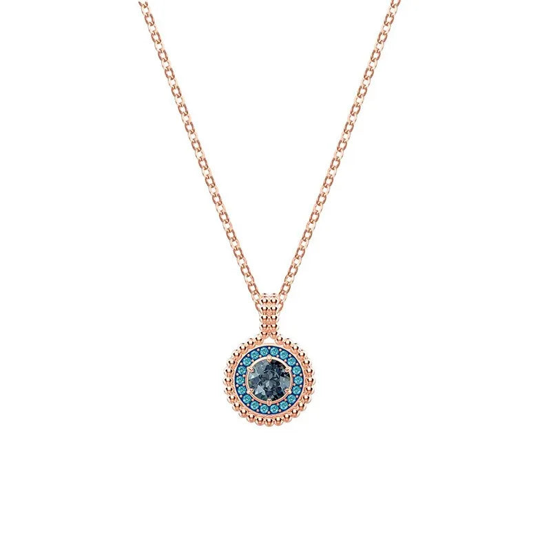 High Women Devil's Eye Necklace Female Chain Pendant For Collarbone