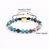 Apatite Macrame Bracelet for Men Women