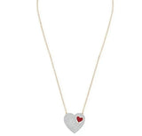 Heart Love Crystal Ladies Pendant Necklace Chain Clavicle Gift