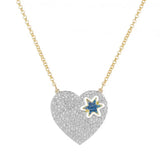 Heart Love Crystal Ladies Pendant Necklace Chain Clavicle Gift
