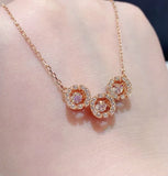 Women's Clavicle Chain Pendant Crystal Jewelry Gift