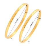 Women's Stainless Steel Bracelet Curved Pattern Three Colors Two Sizes 55And60mm