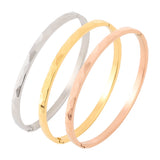 Women's Stainless Steel Bracelet Curved Pattern Three Colors Two Sizes 55And60mm