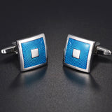 Geometric Cufflinks for Men French Business Shirt Square Men's Cufflinks