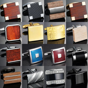 Geometric Cufflinks for Men French Business Shirt Square Men's Cufflinks